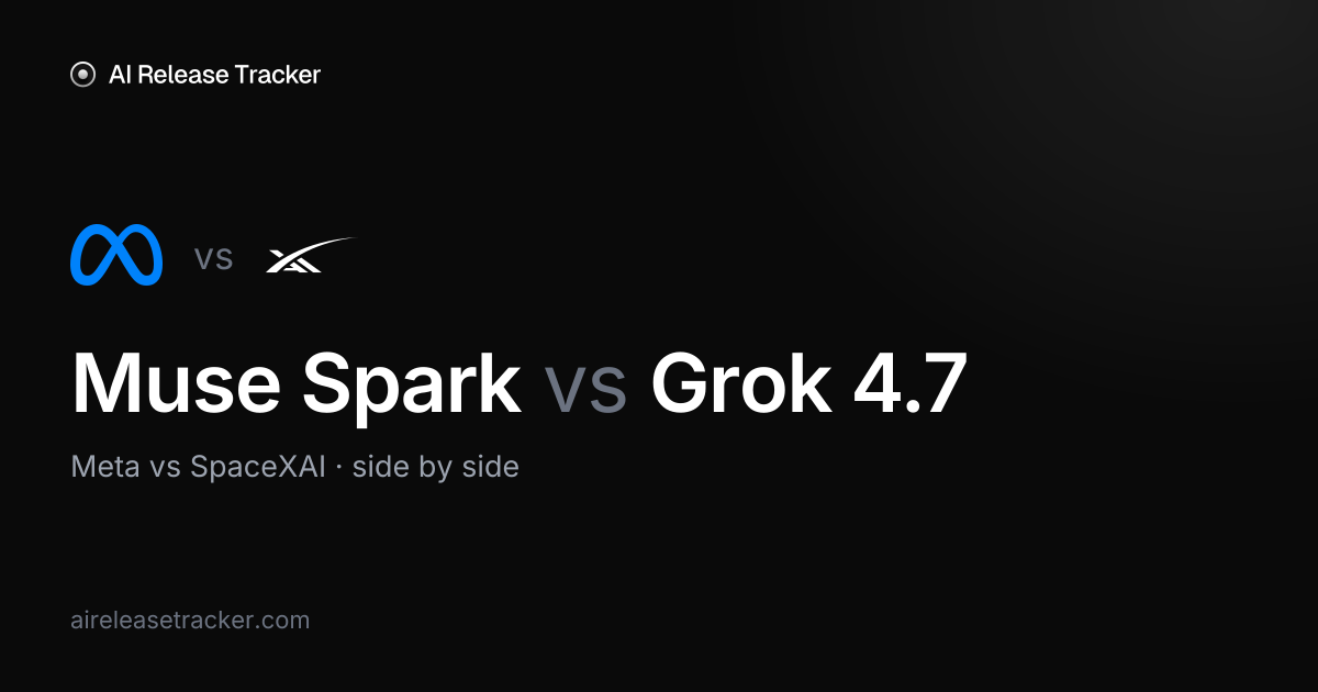 Muse Spark vs Grok 4.7 — Benchmarks Compared