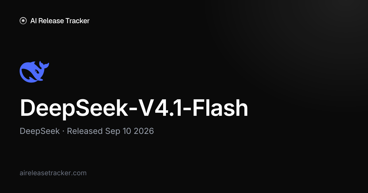 DeepSeek-V4.1-Flash — Benchmarks, Specs & Release Date